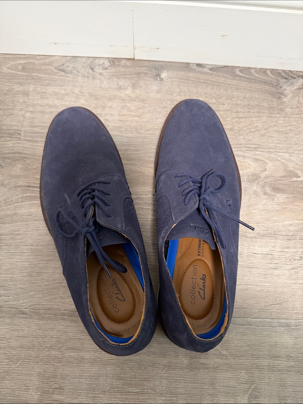 Clarks Men’s Navy Suede Shoes